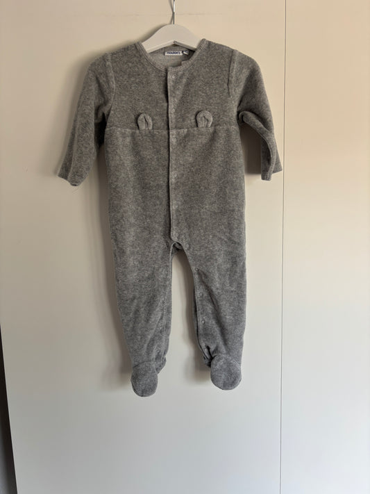 Grijze eendelige winterpyjama