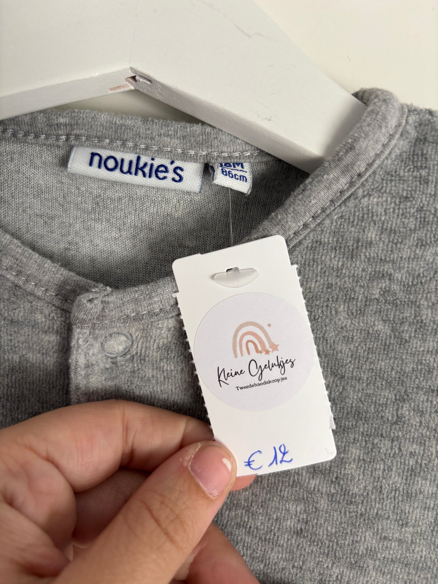 Grijze eendelige winterpyjama