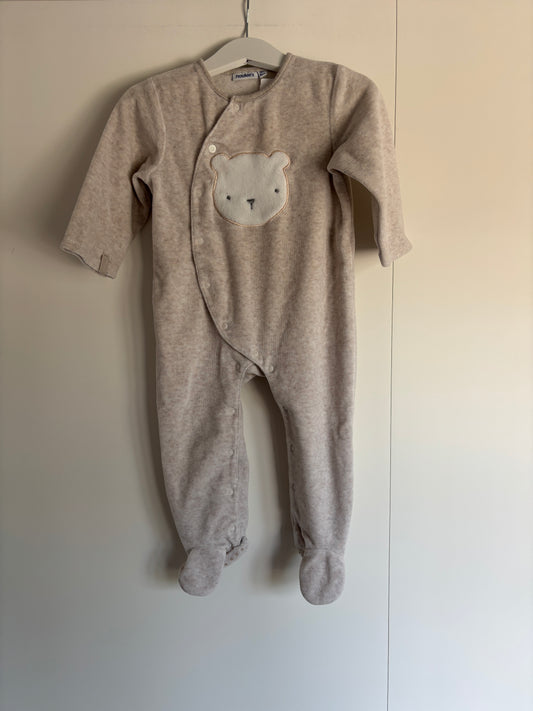 Beige eendelige winterpyjama