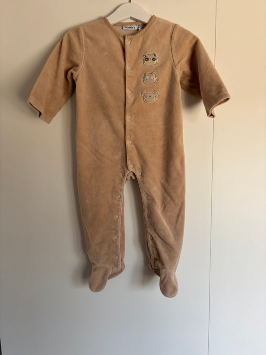 Beige eendelige winterpyjama