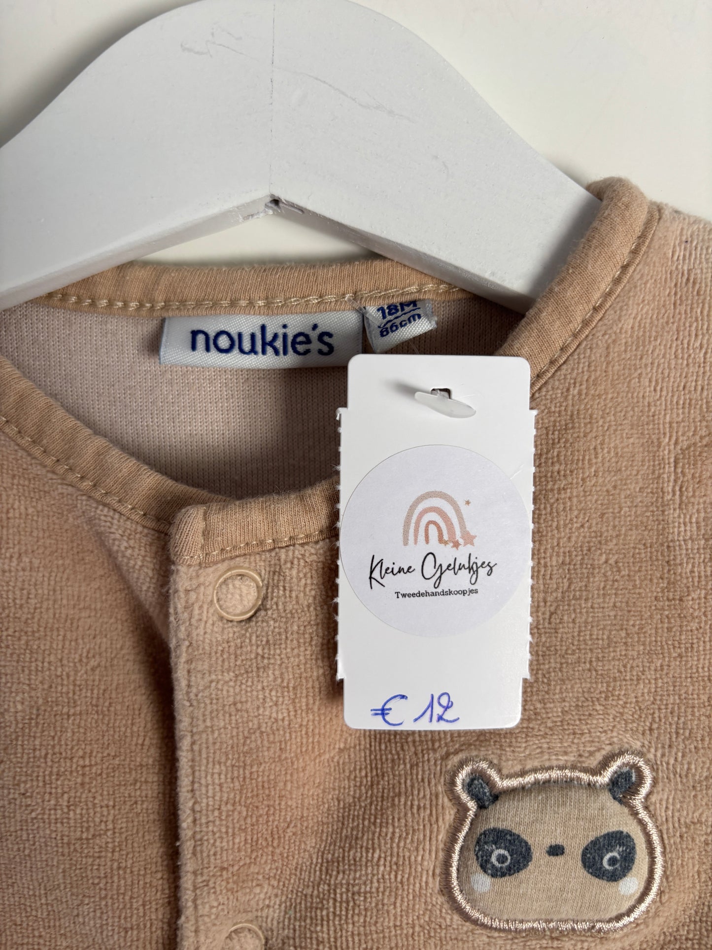 Beige eendelige winterpyjama