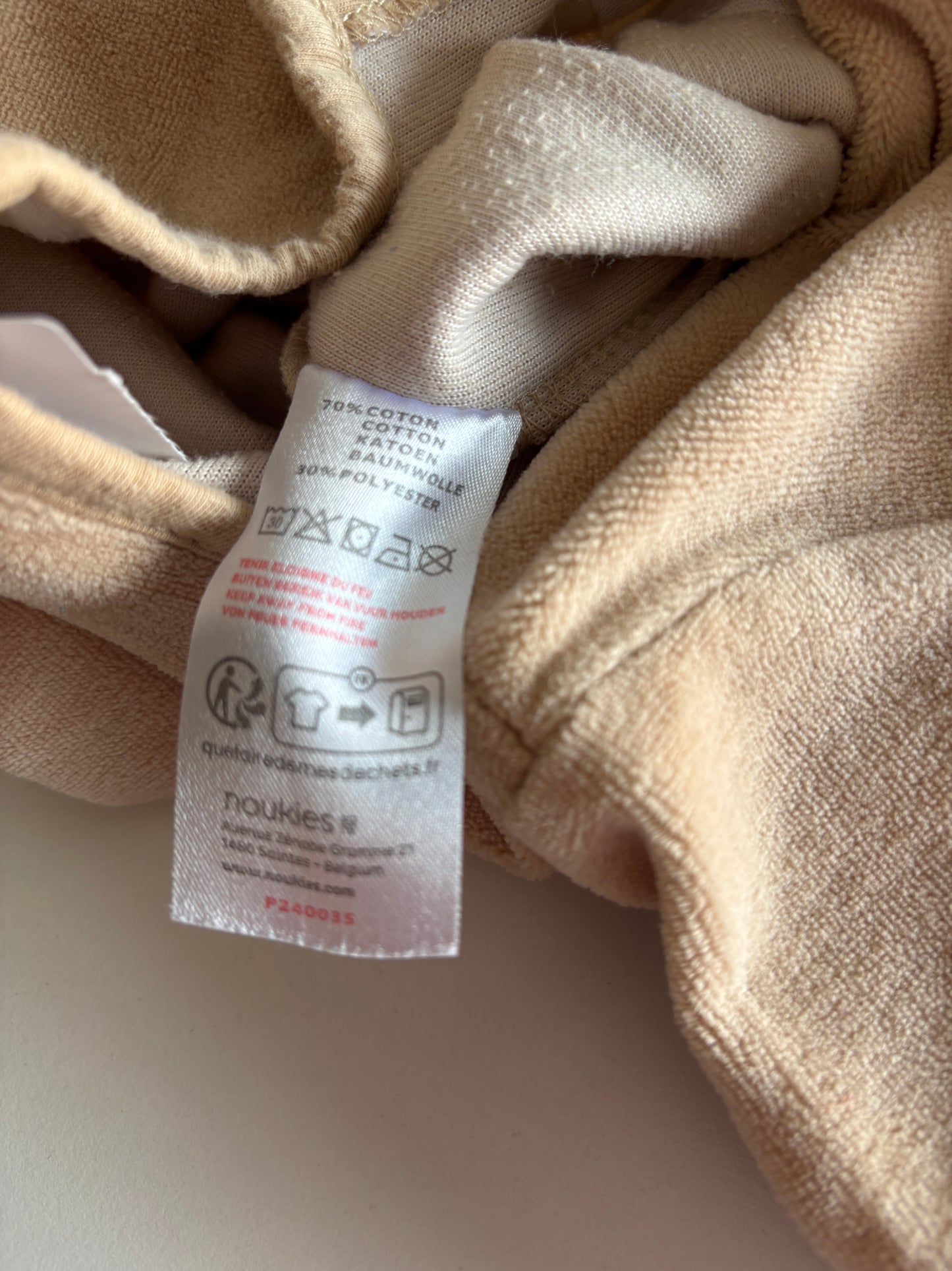 Beige eendelige winterpyjama