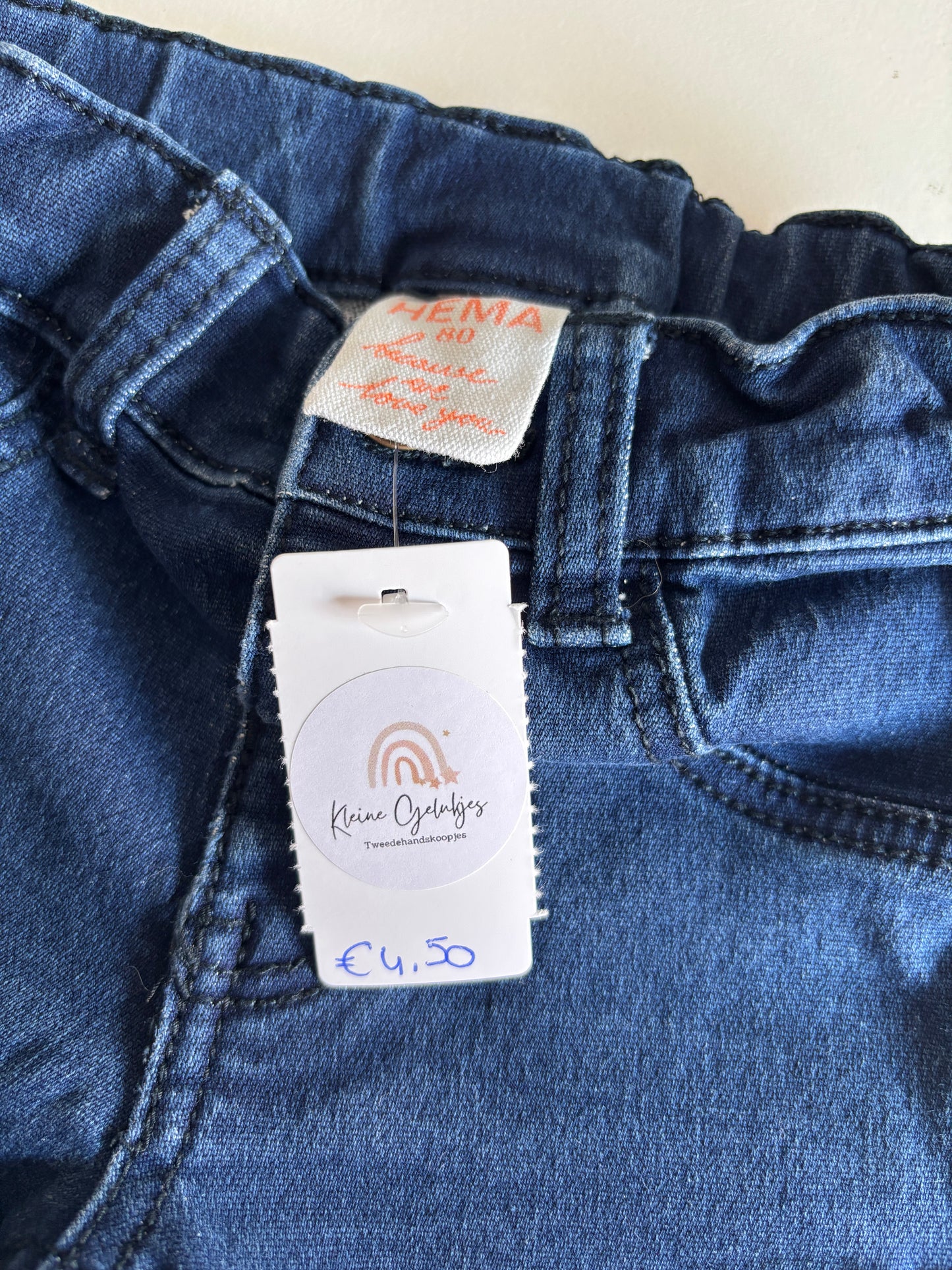 Donkerblauwe jeansbroek