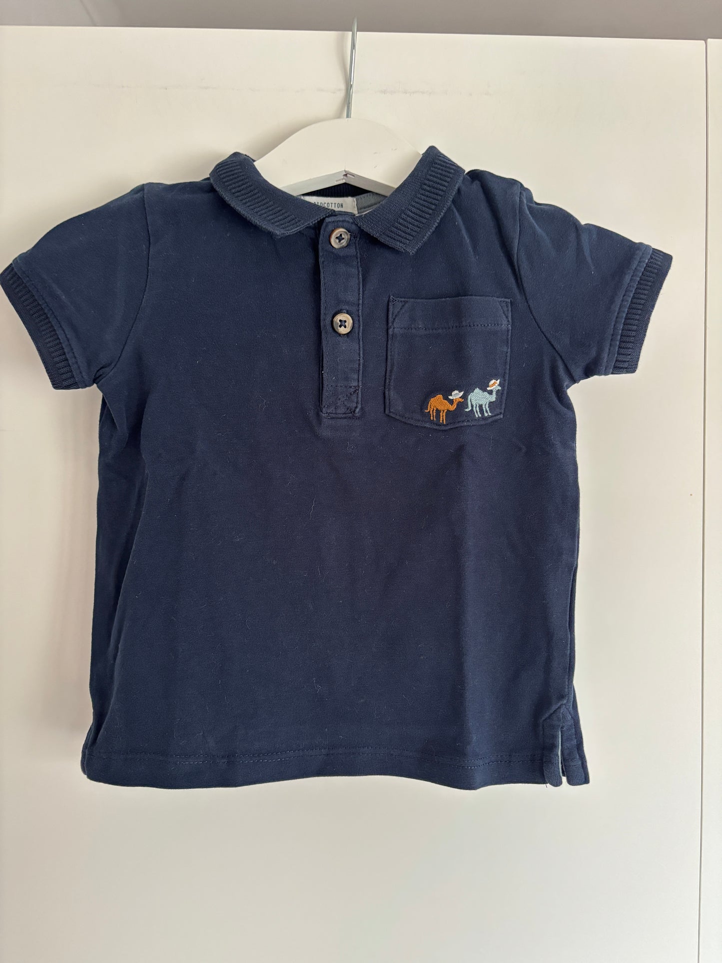 Marineblauwe polo
