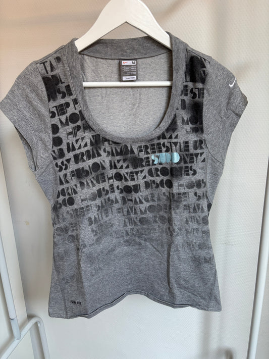 Grijze sweatshirt met korte mouwen