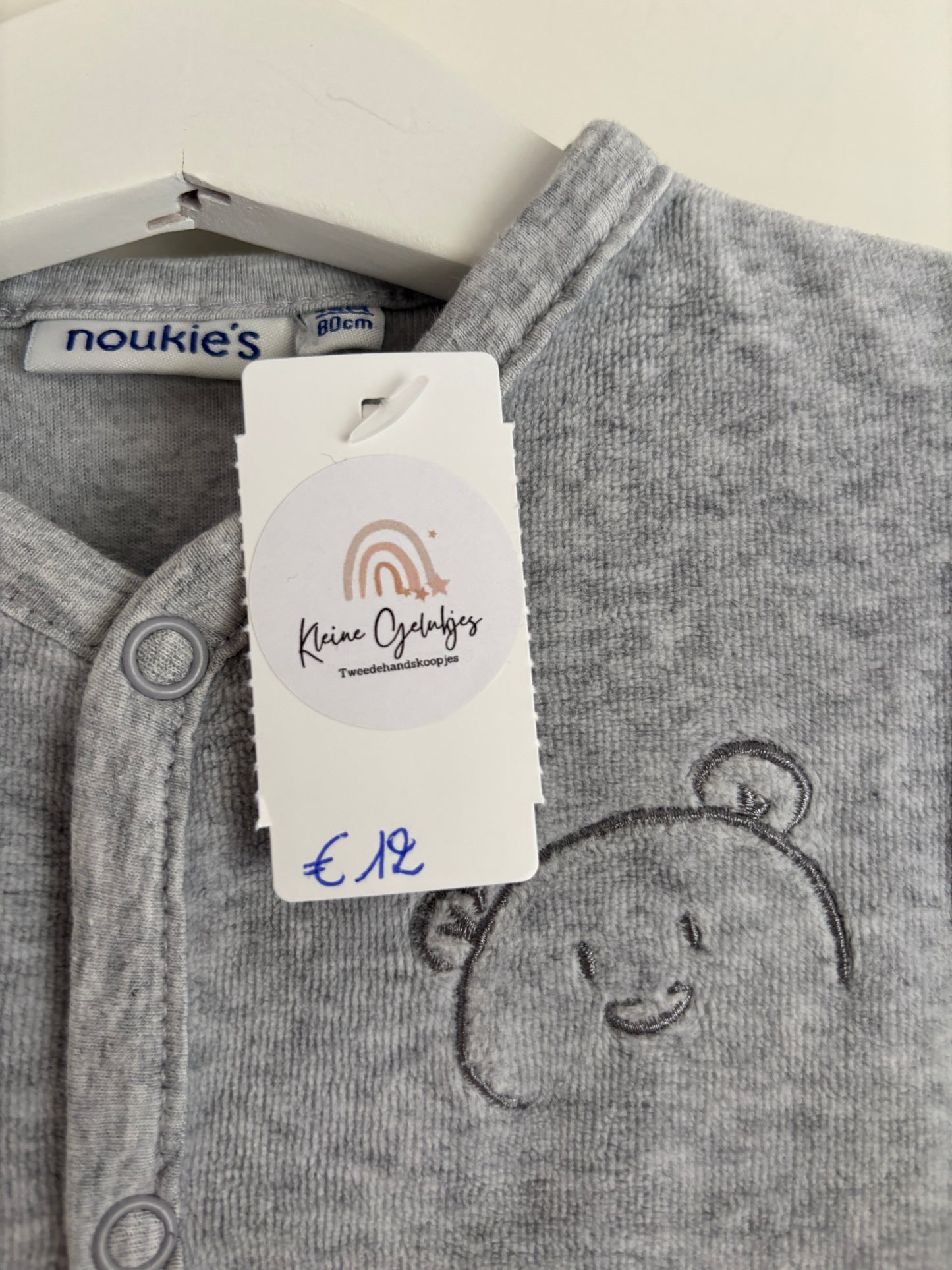 Grijze eendelige winterpyjama