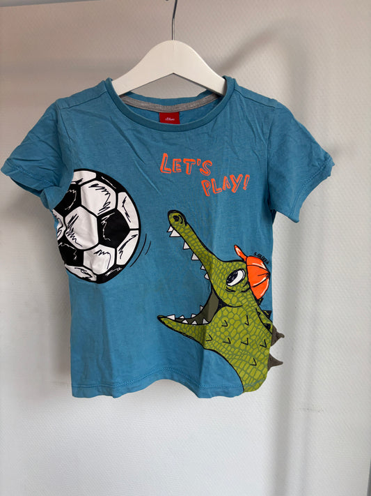 Blauwe T-shirt met krokodil