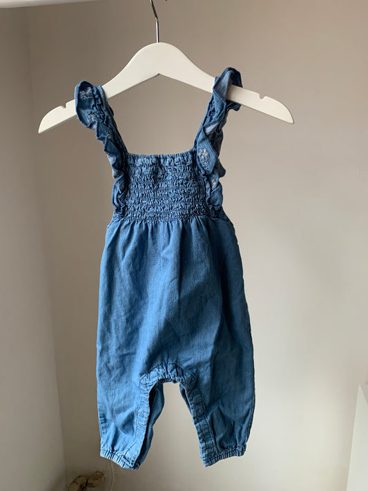 Dunne jeanssalopette