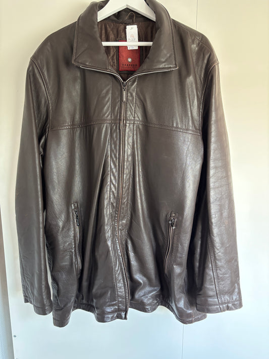 Bruine lederen jas