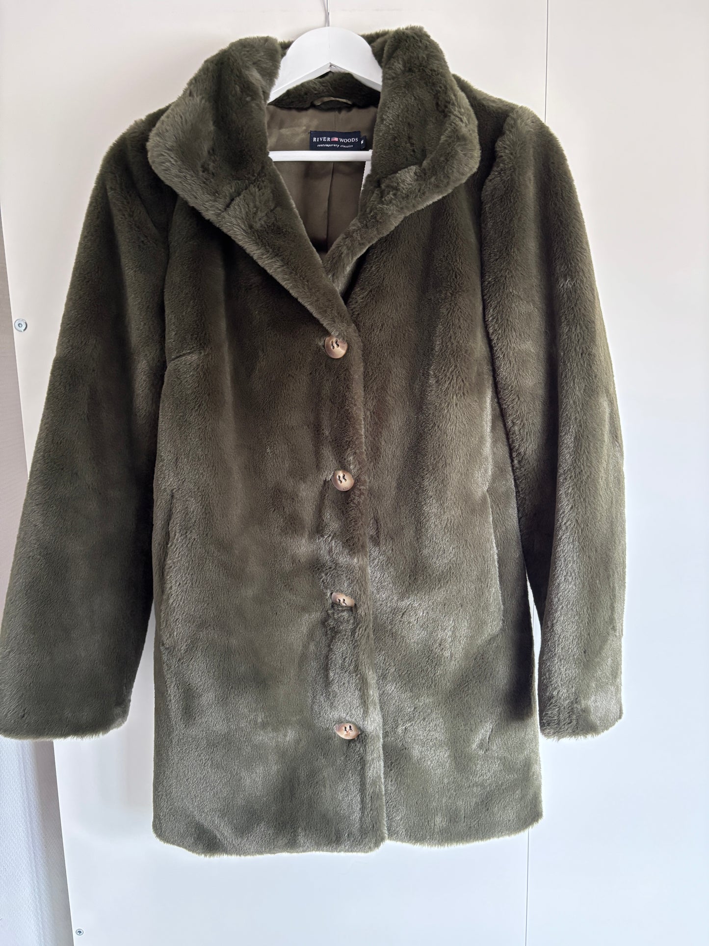 Donkergroene winterjas