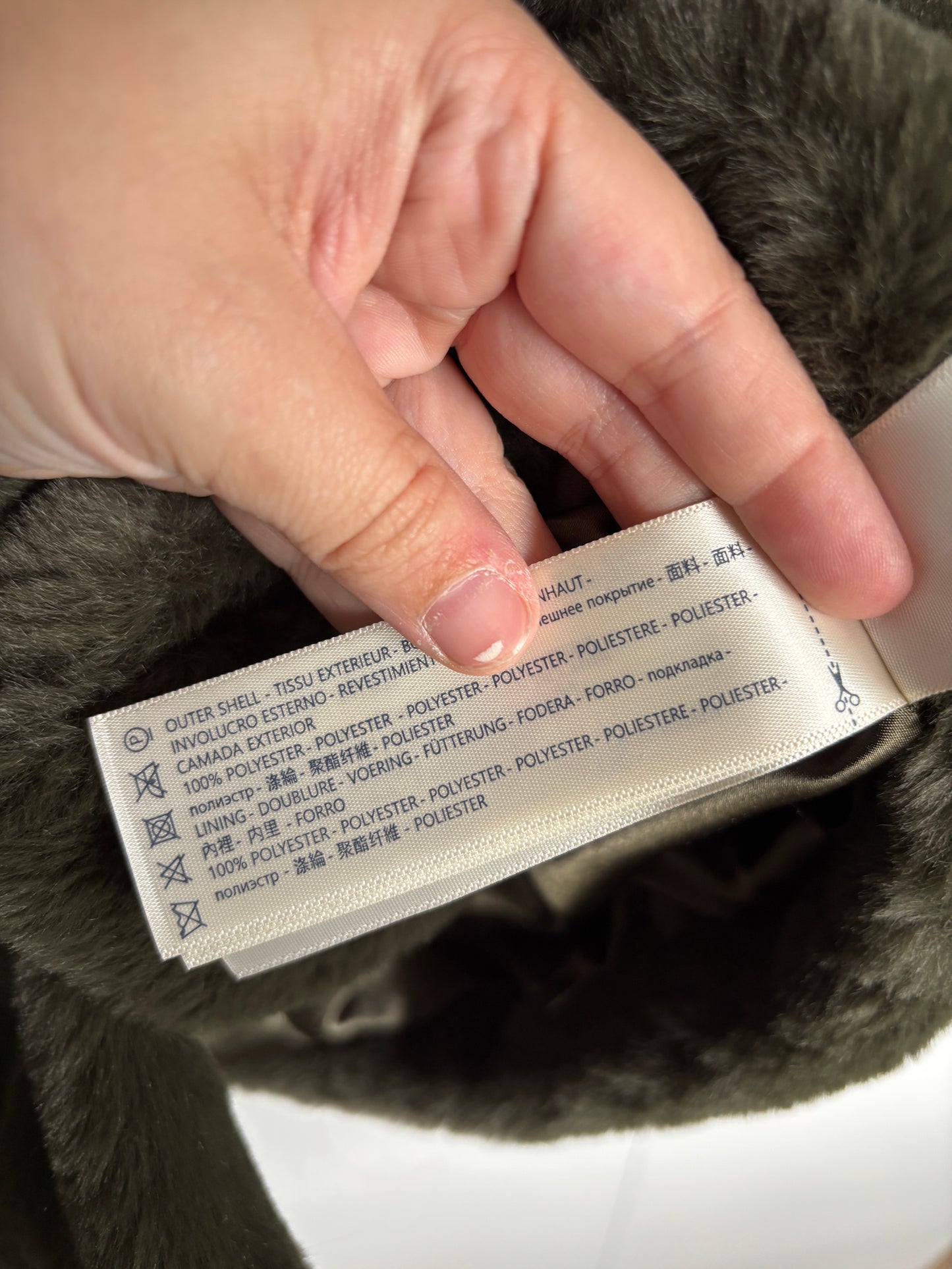 Donkergroene winterjas