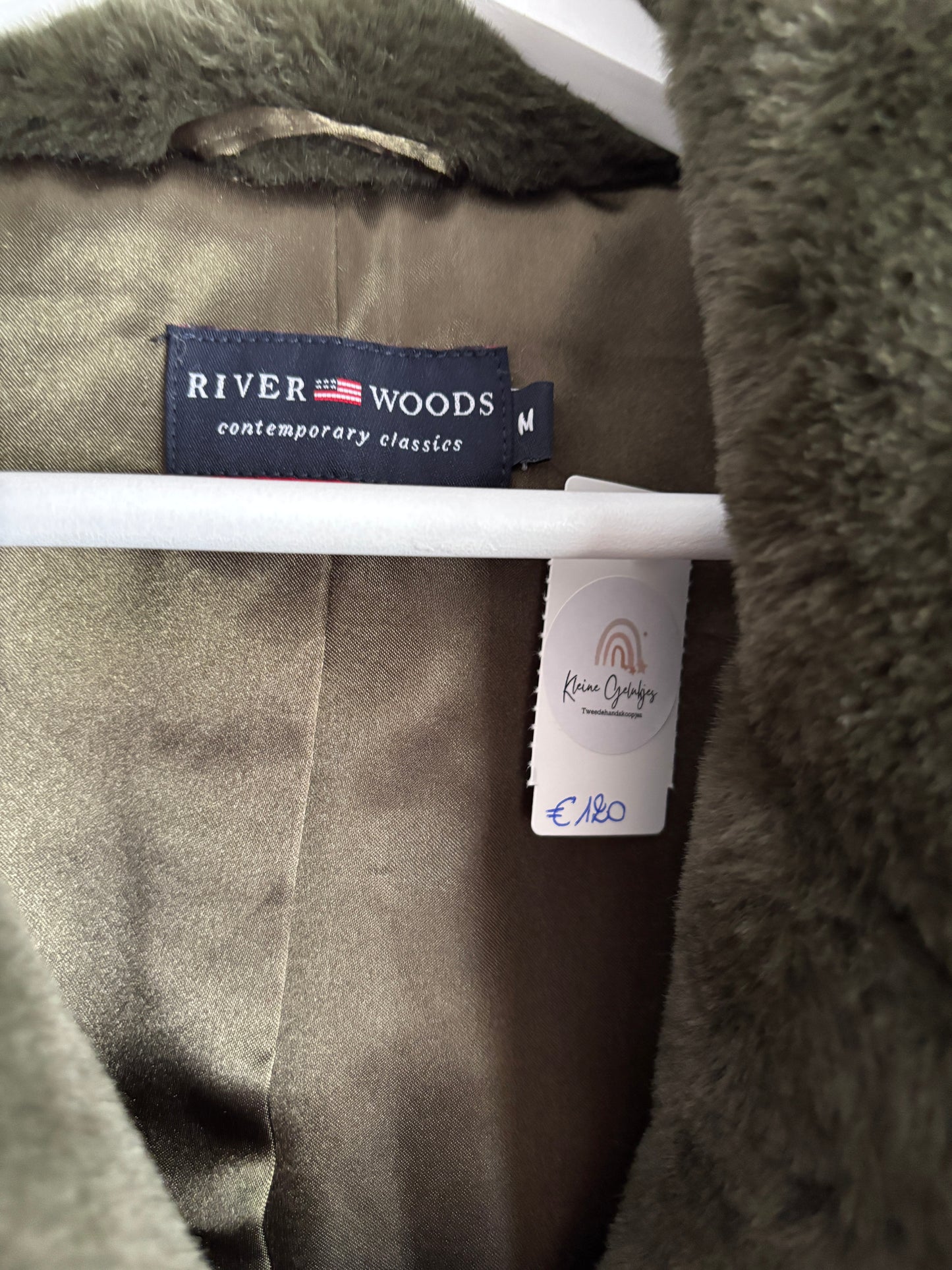 Donkergroene winterjas