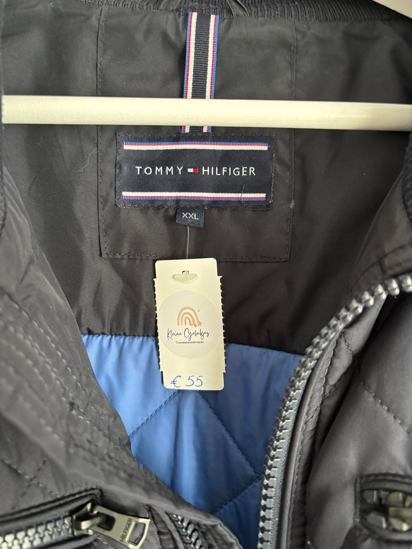 Marineblauwe winterjas