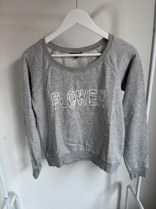 Grijze sweatshirt "Flower