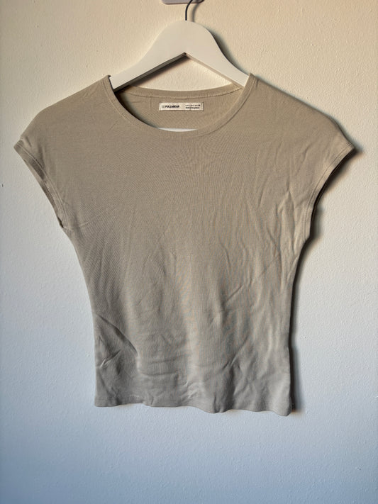 Beige T-shirt | Pull&Bear | L