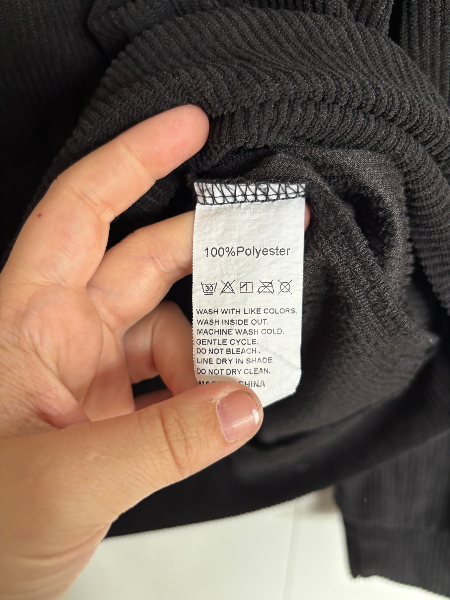 Zwart ribfluwelen hemd