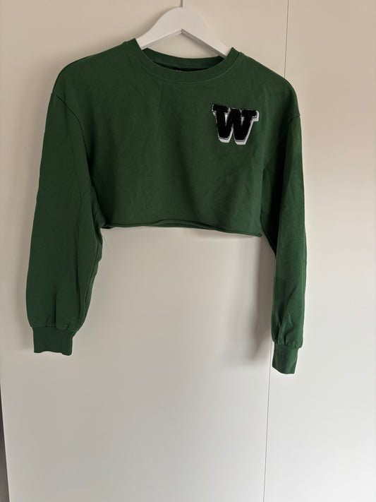 Groene cropsweater