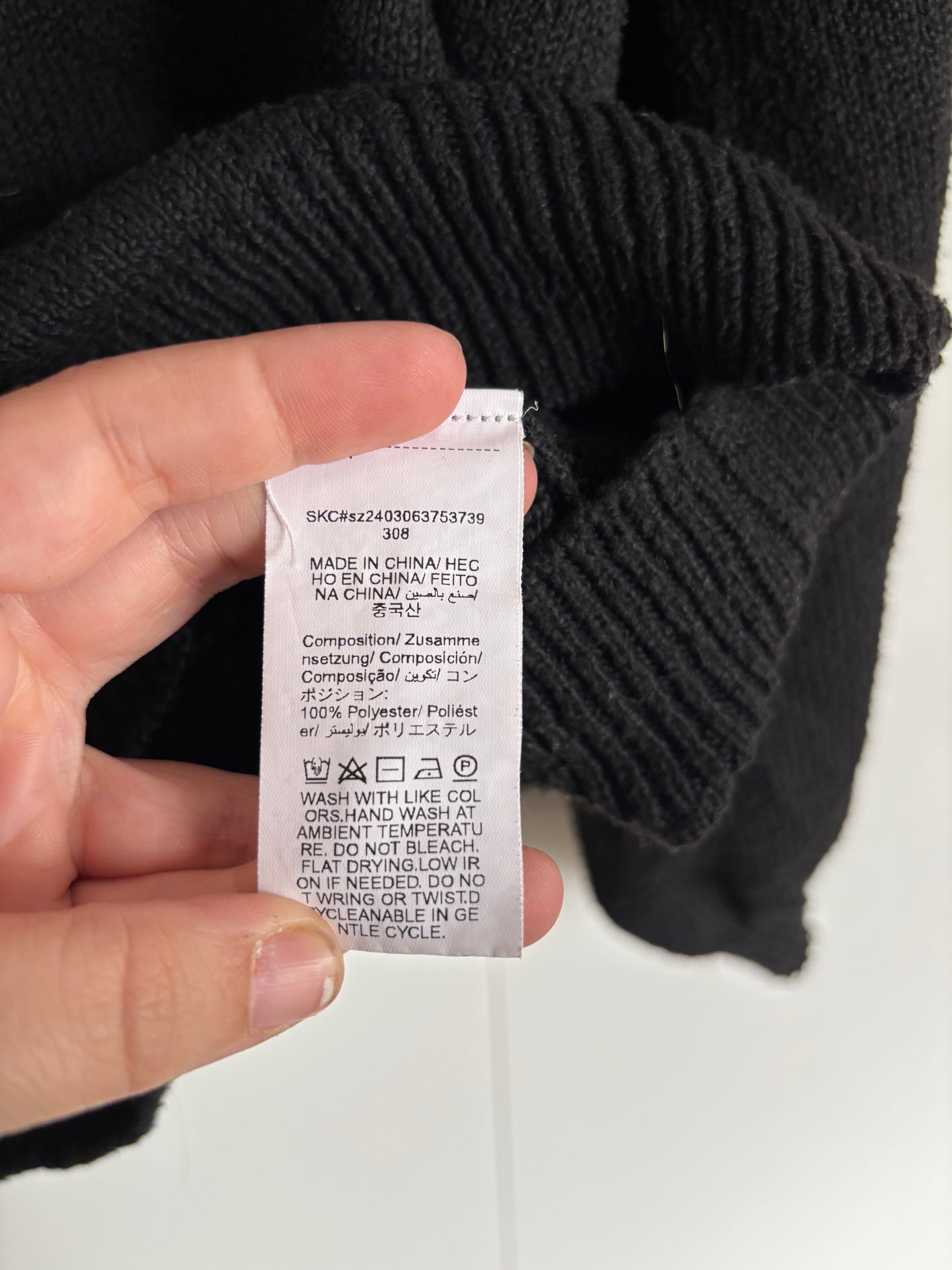 Zwarte trui met Amerikaanse vlag