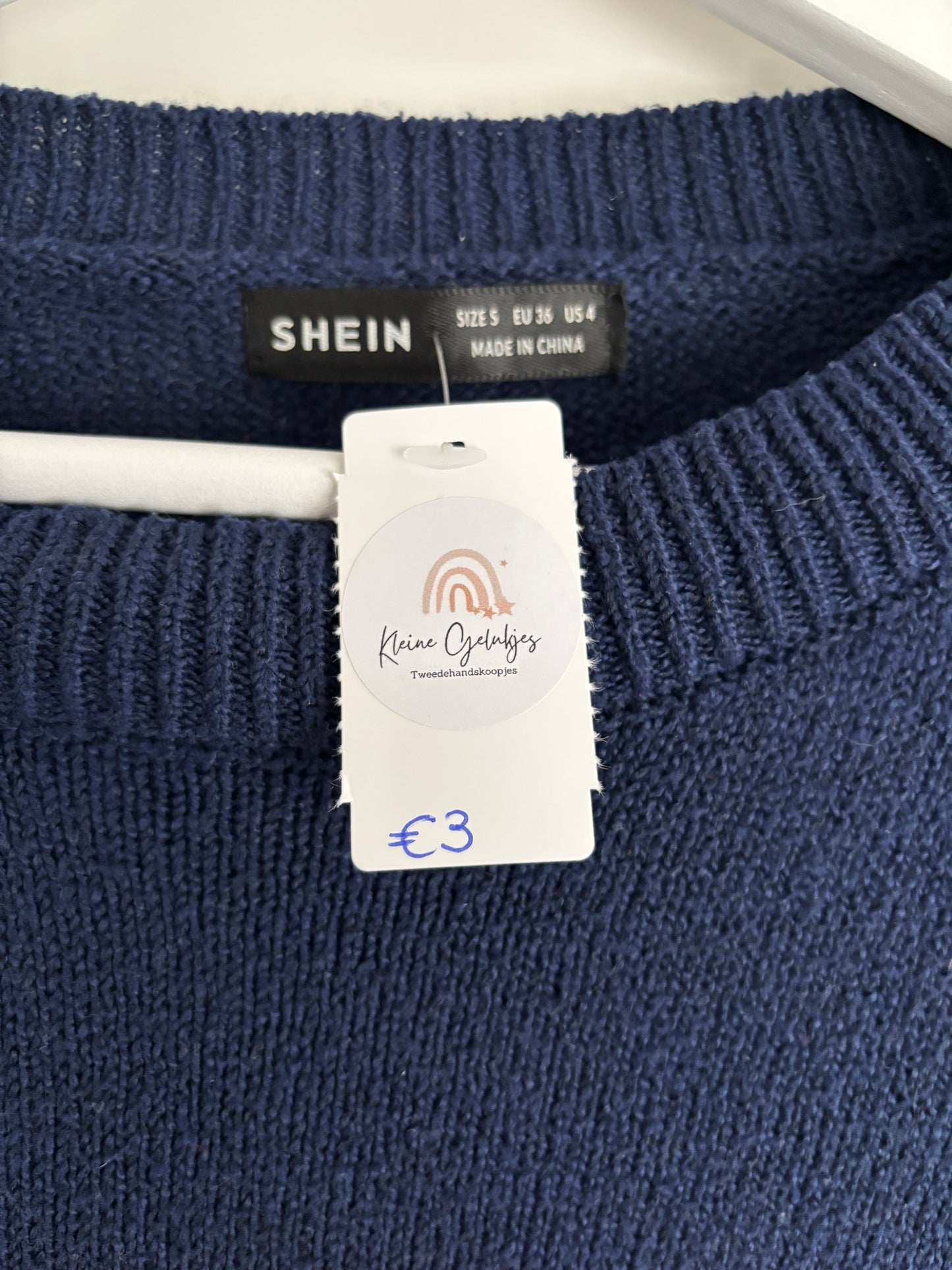 Marineblauwe trui met Amerikaanse vlag