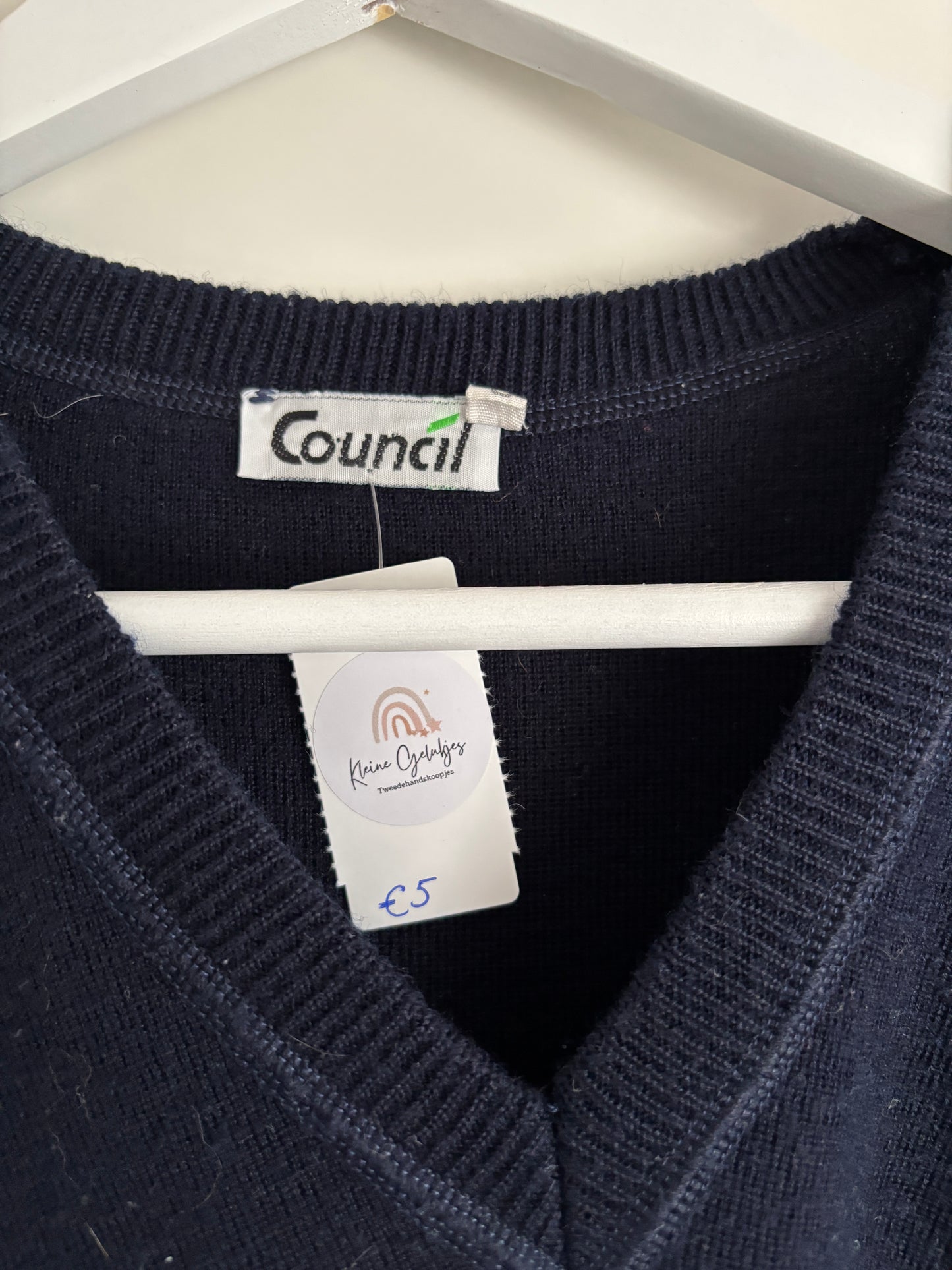 Marineblauwe spencer