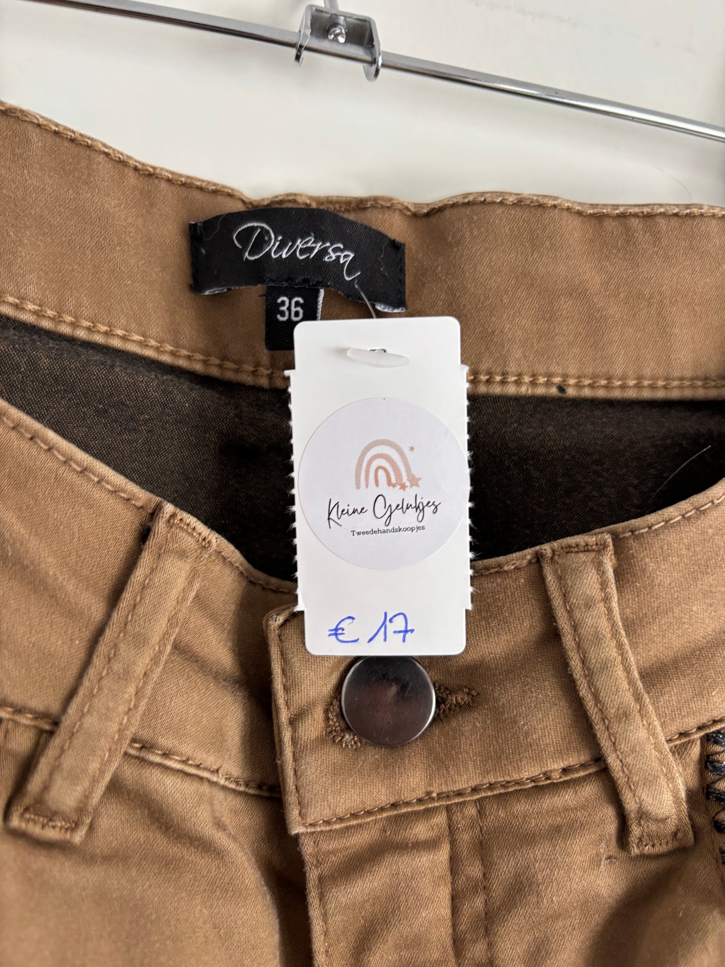 Bruine jeansbroek