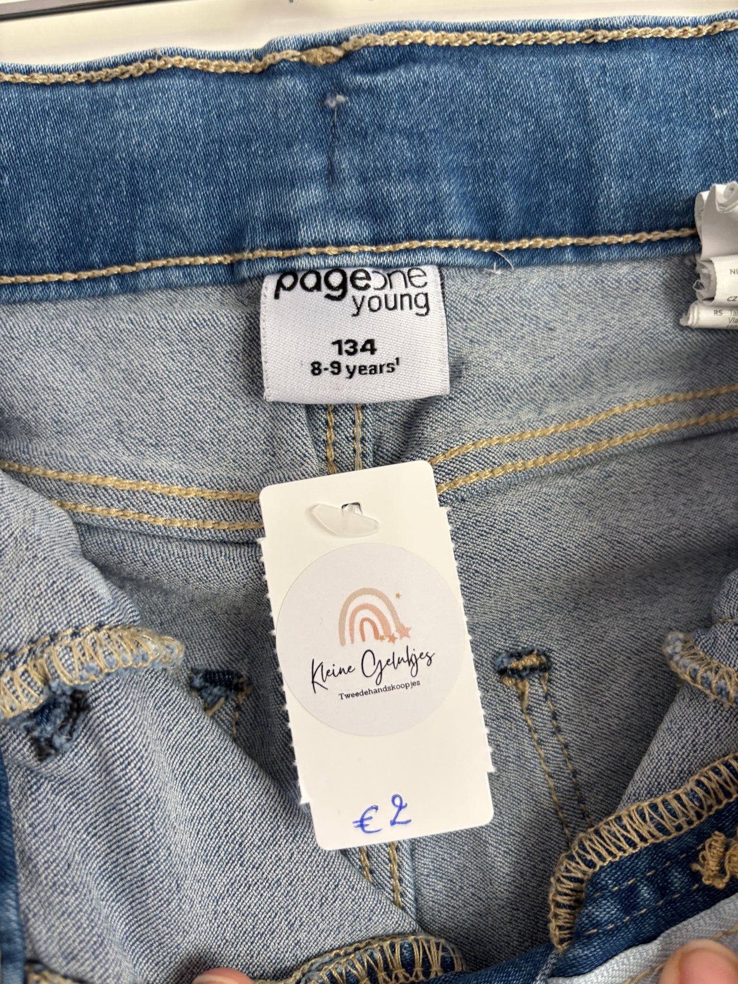 Lichtblauwe jeansbroek