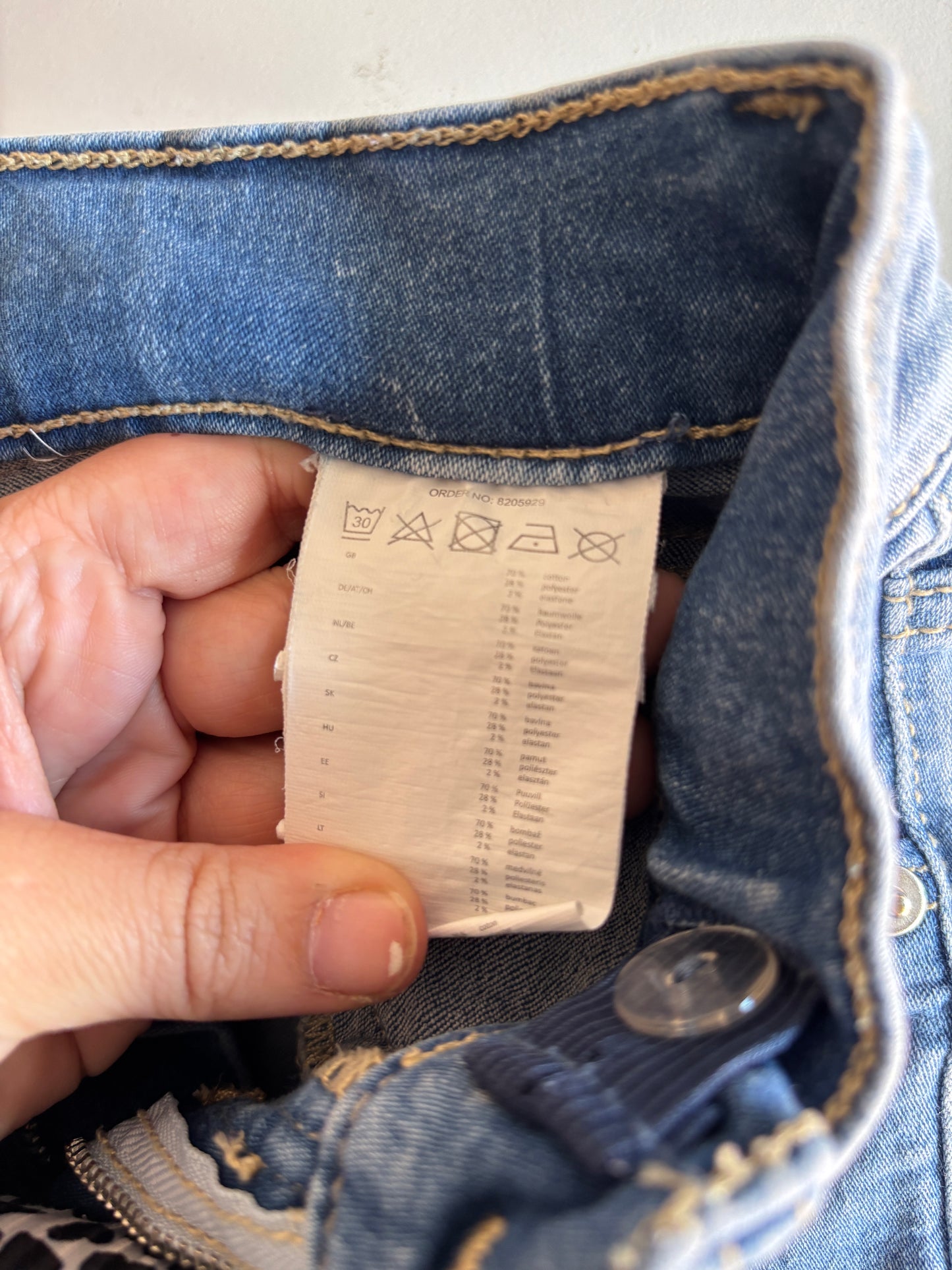 Lichtblauwe jeansbroek