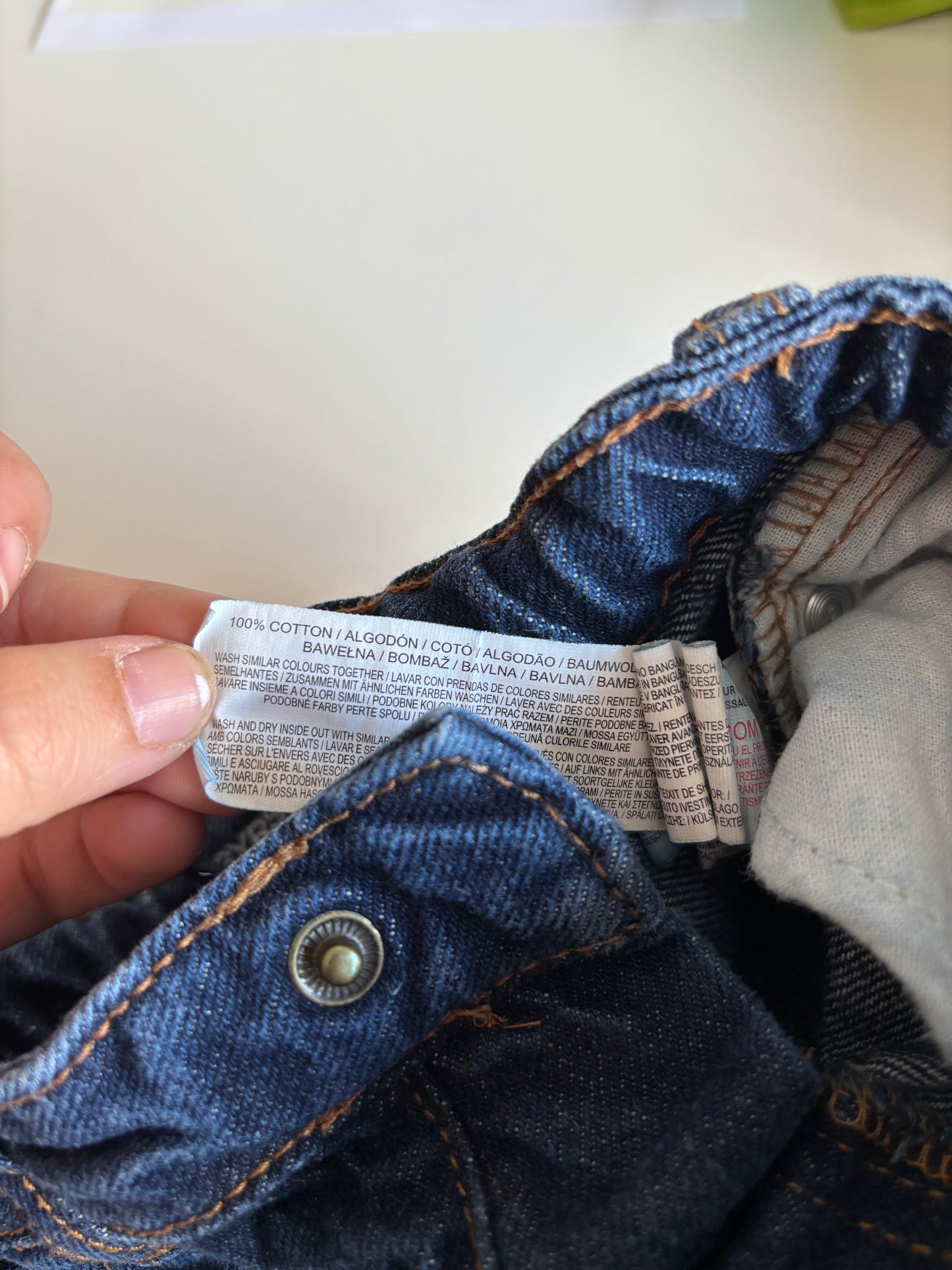 Donkerblauwe bermuda