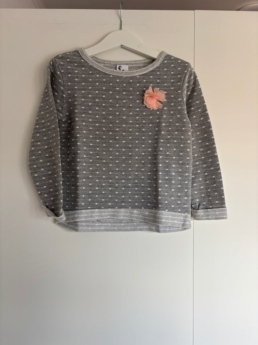 Grijze gestreepte trui