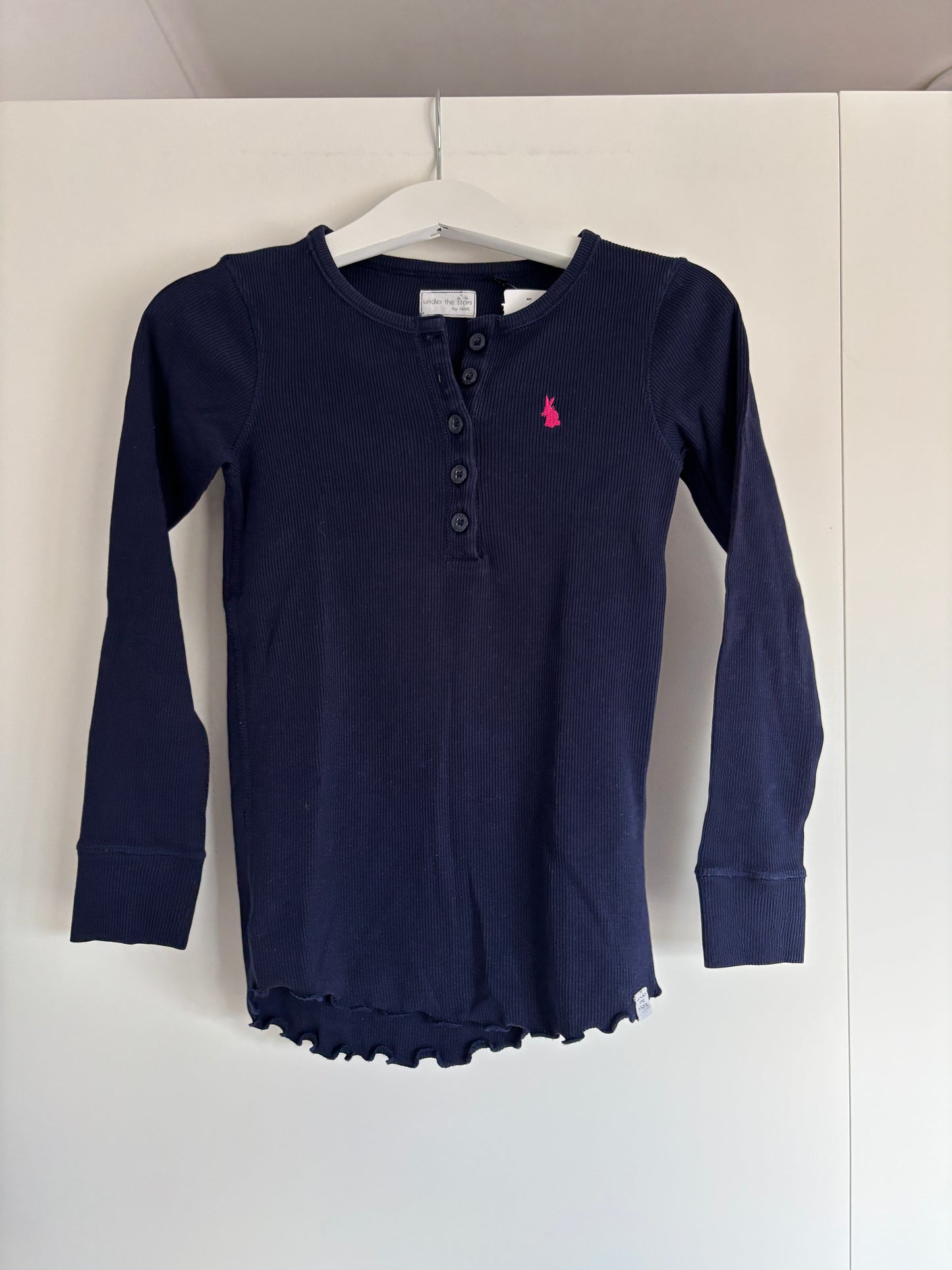 Marineblauwe riblongsleeve