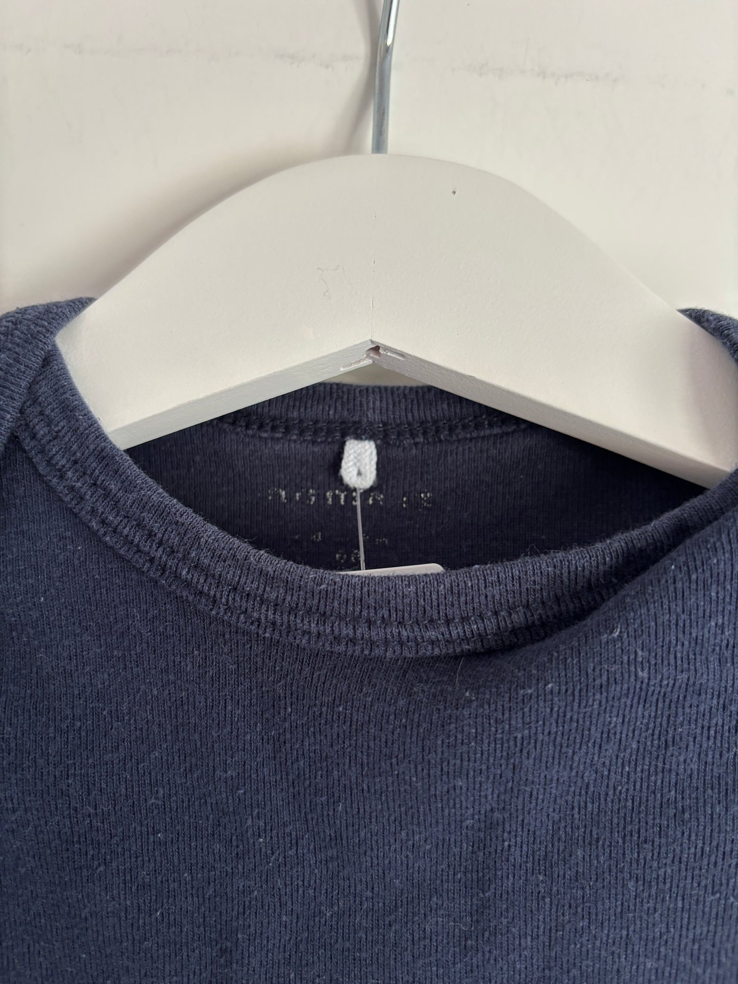 Marineblauwe romper met korte mouwen