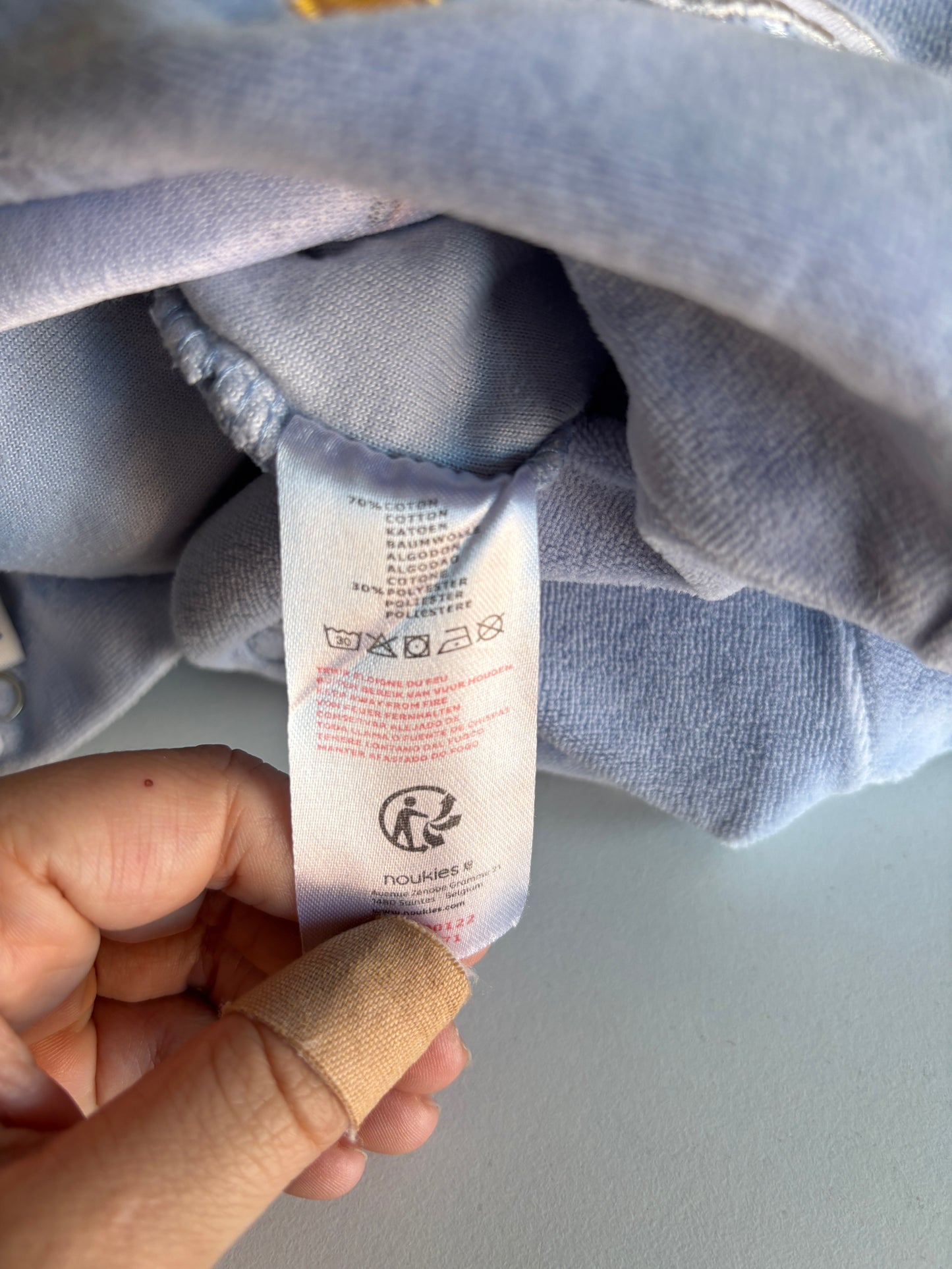 Lichtblauwe winterpyjama