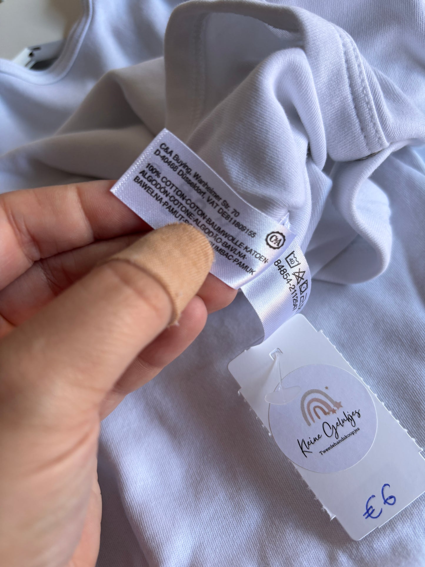 Bundel witte rompers met lange mouwen (3)