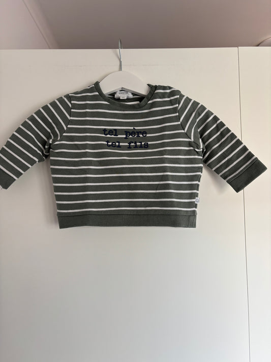Gestreepte sweater "Tel père tel fils"