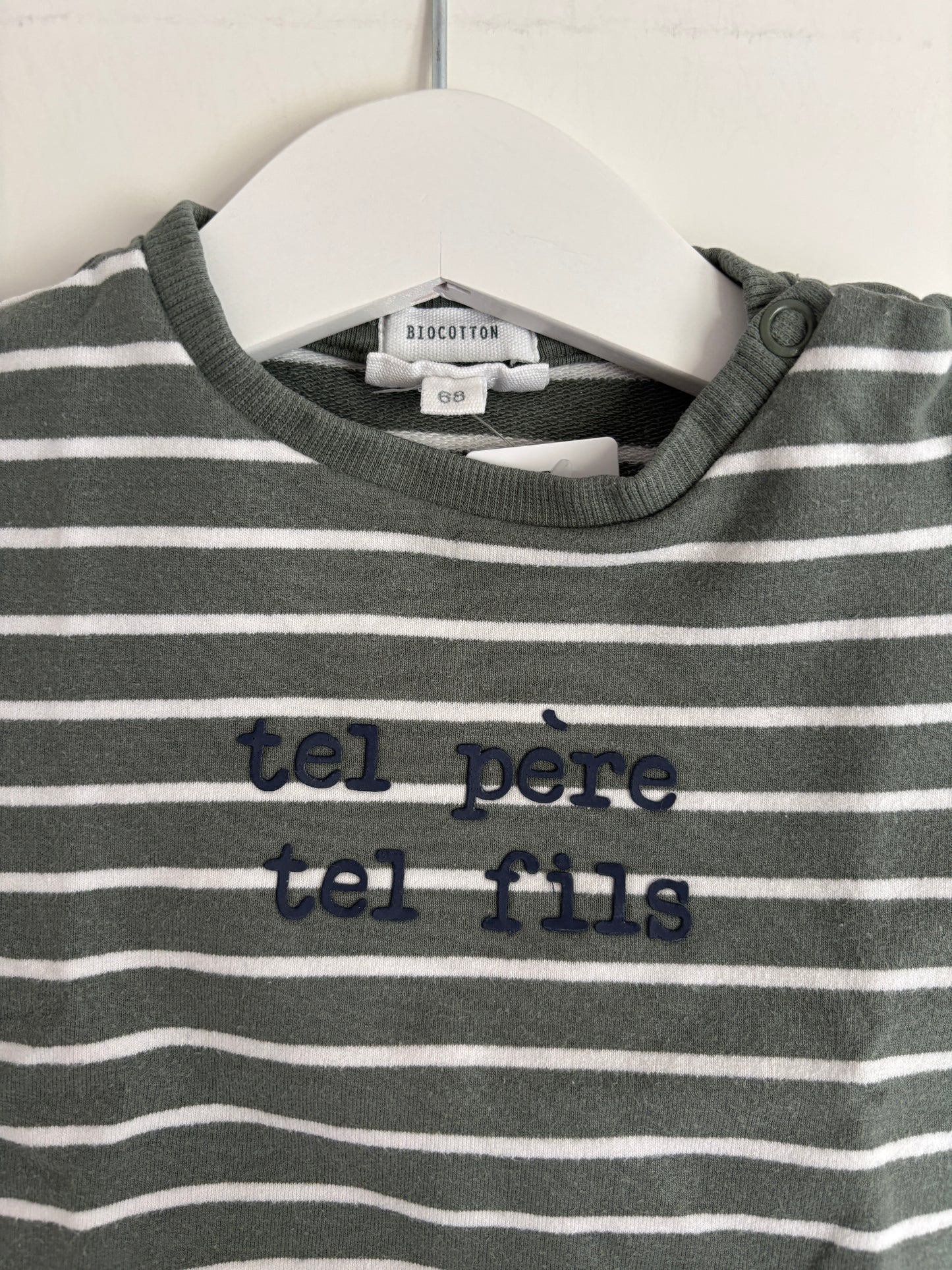Gestreepte sweater "Tel père tel fils"