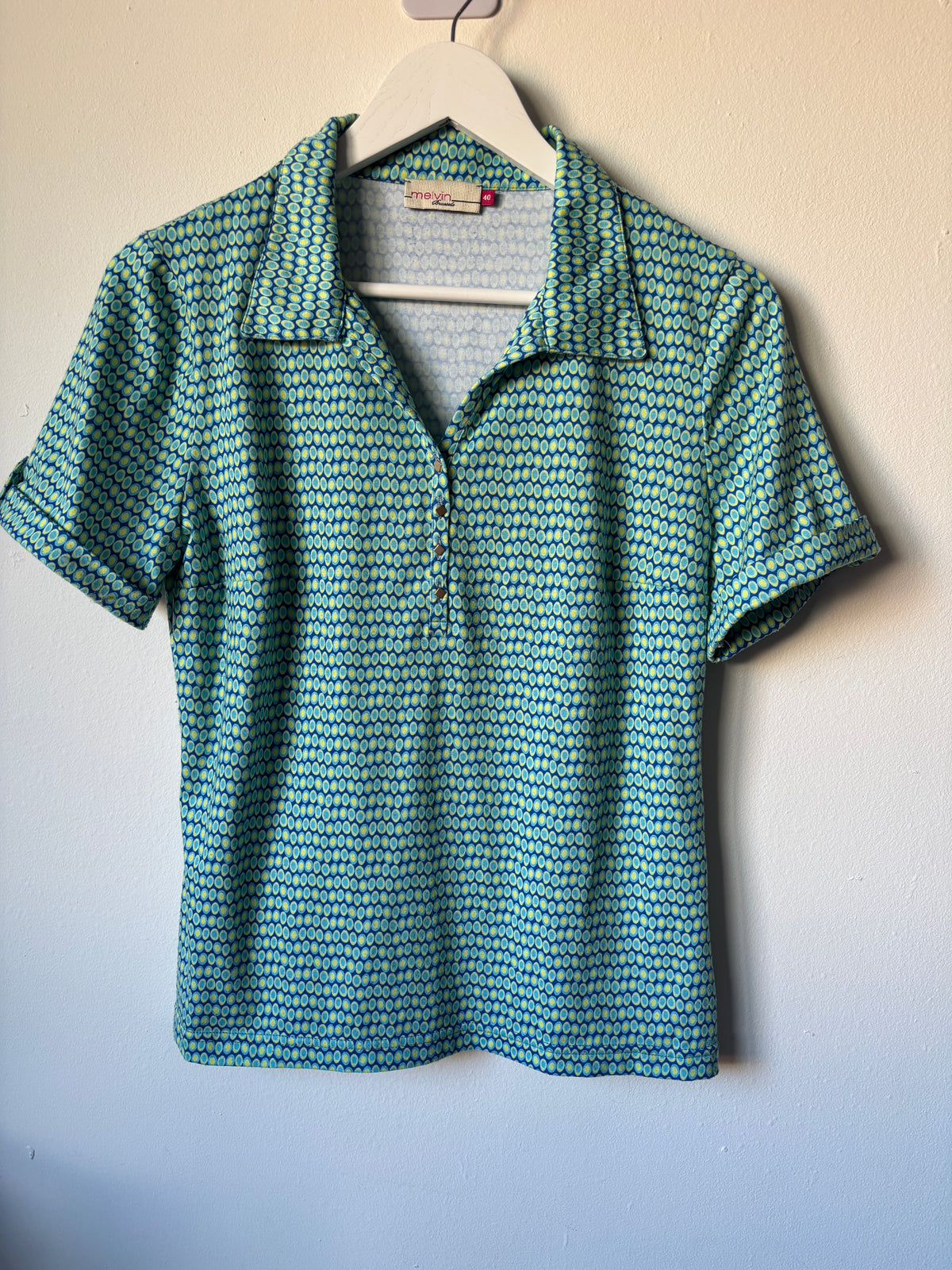 Blauwgroene blouse | Melvin | 40
