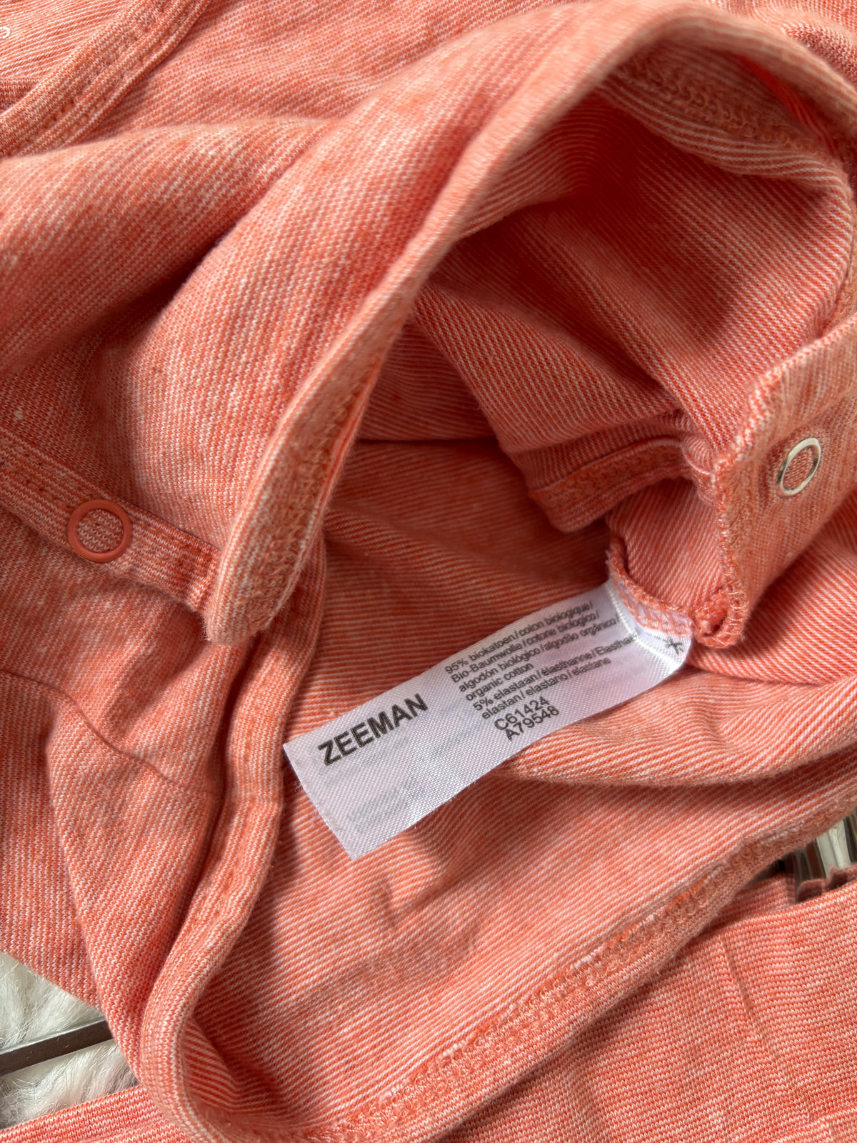 Koraalkleurige pyjama | Zeeman | 56