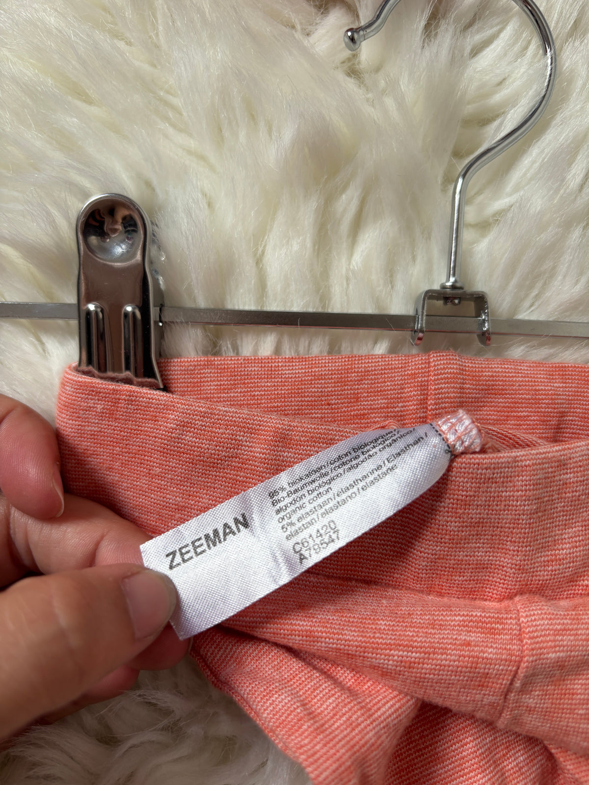 Koraalkleurige pyjama | Zeeman | 56