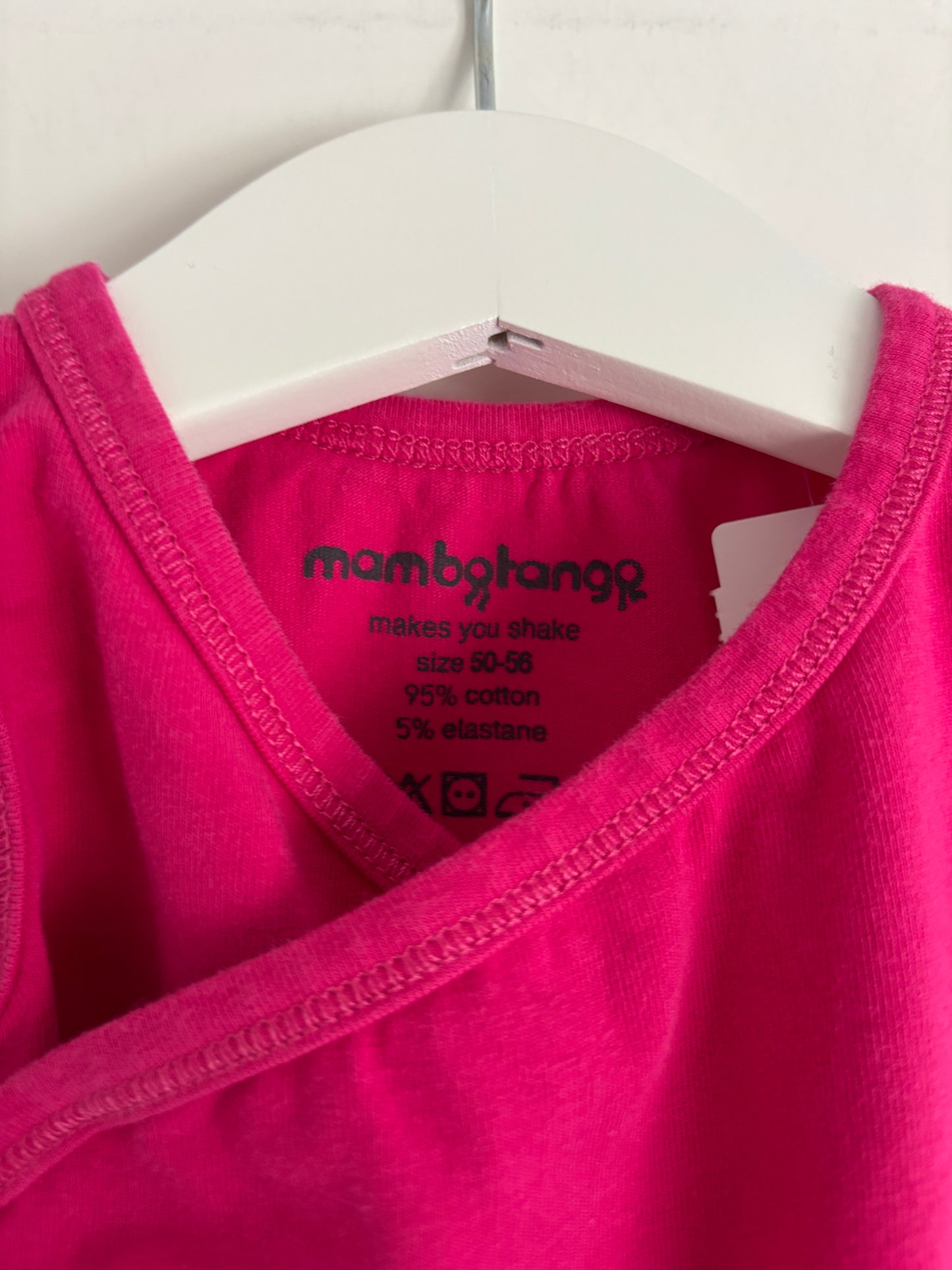 Roze overslagromper zonder mouwen