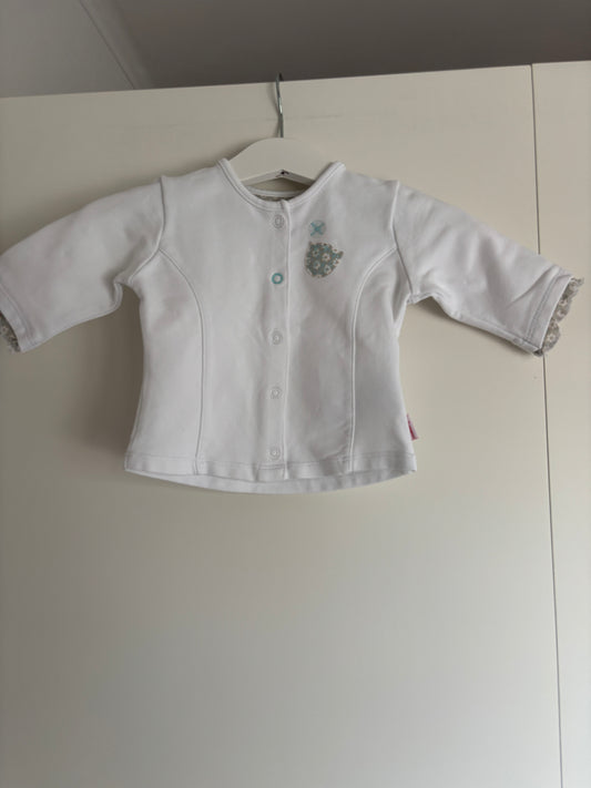 Witte longsleeve/trui met knoopjes