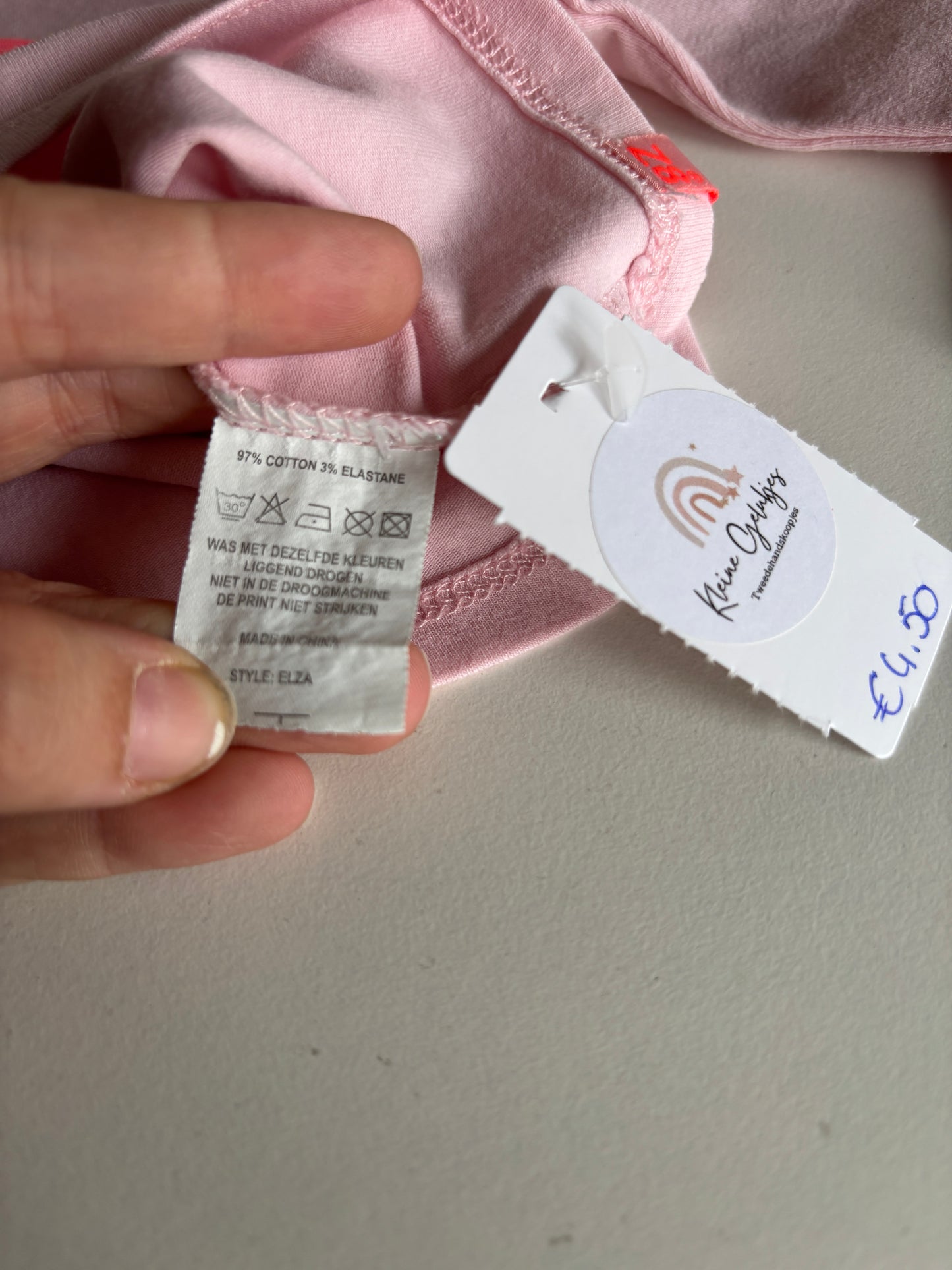 Set: longsleeve en gestreepte broek