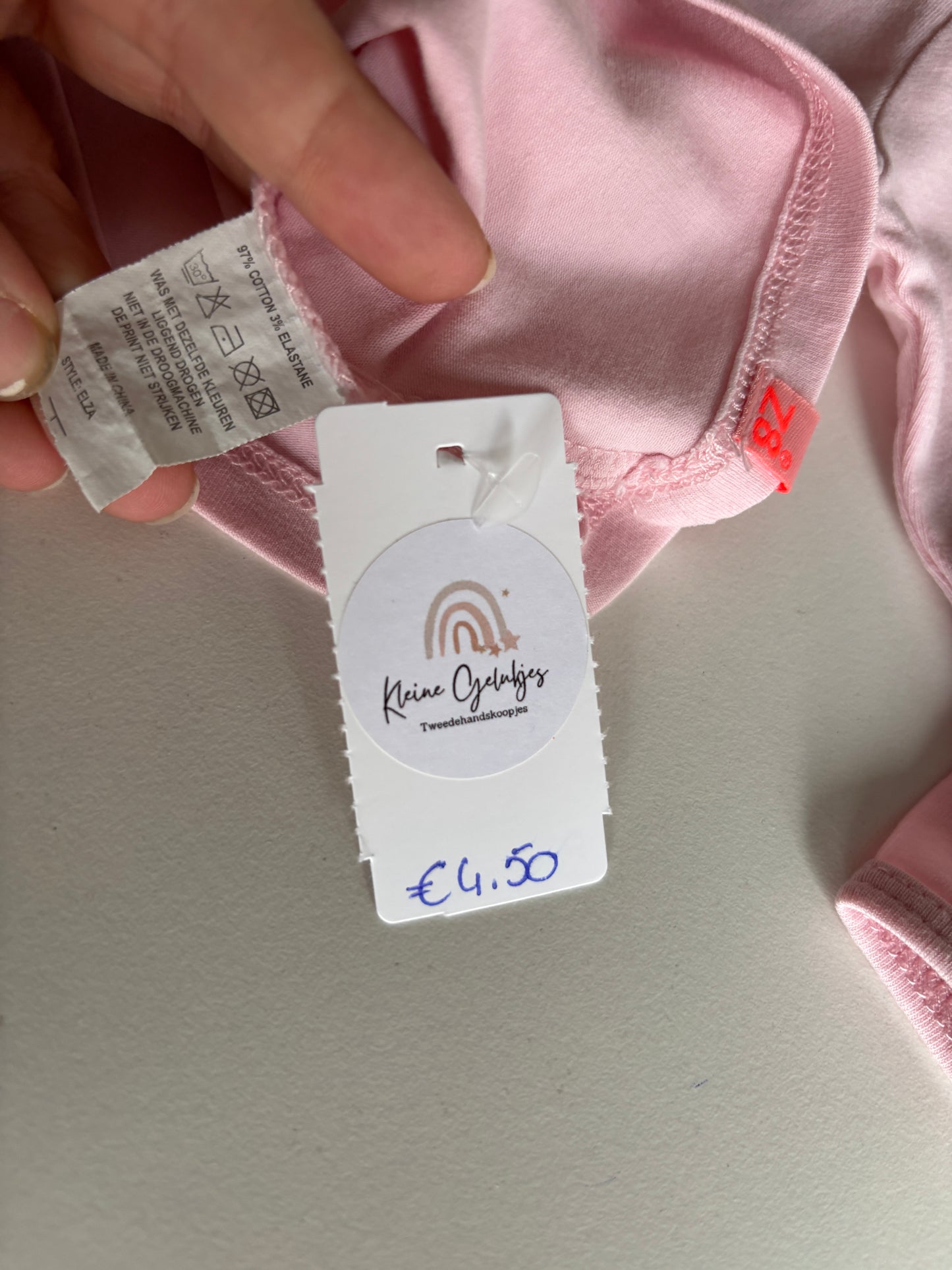 Set: longsleeve en gestreepte broek