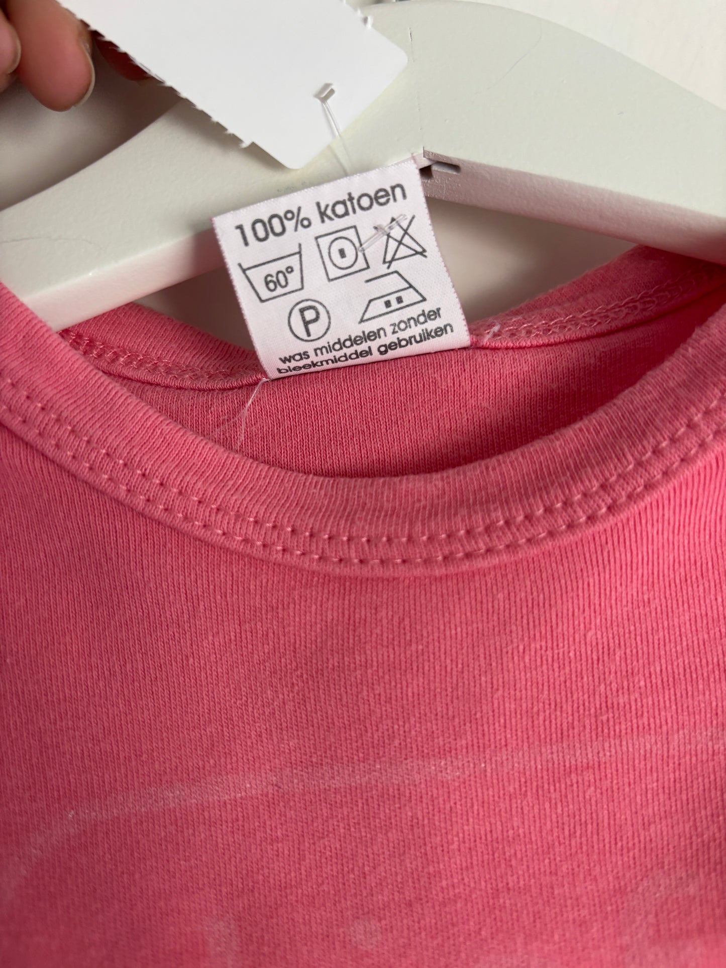 Roze romper met korte mouwen