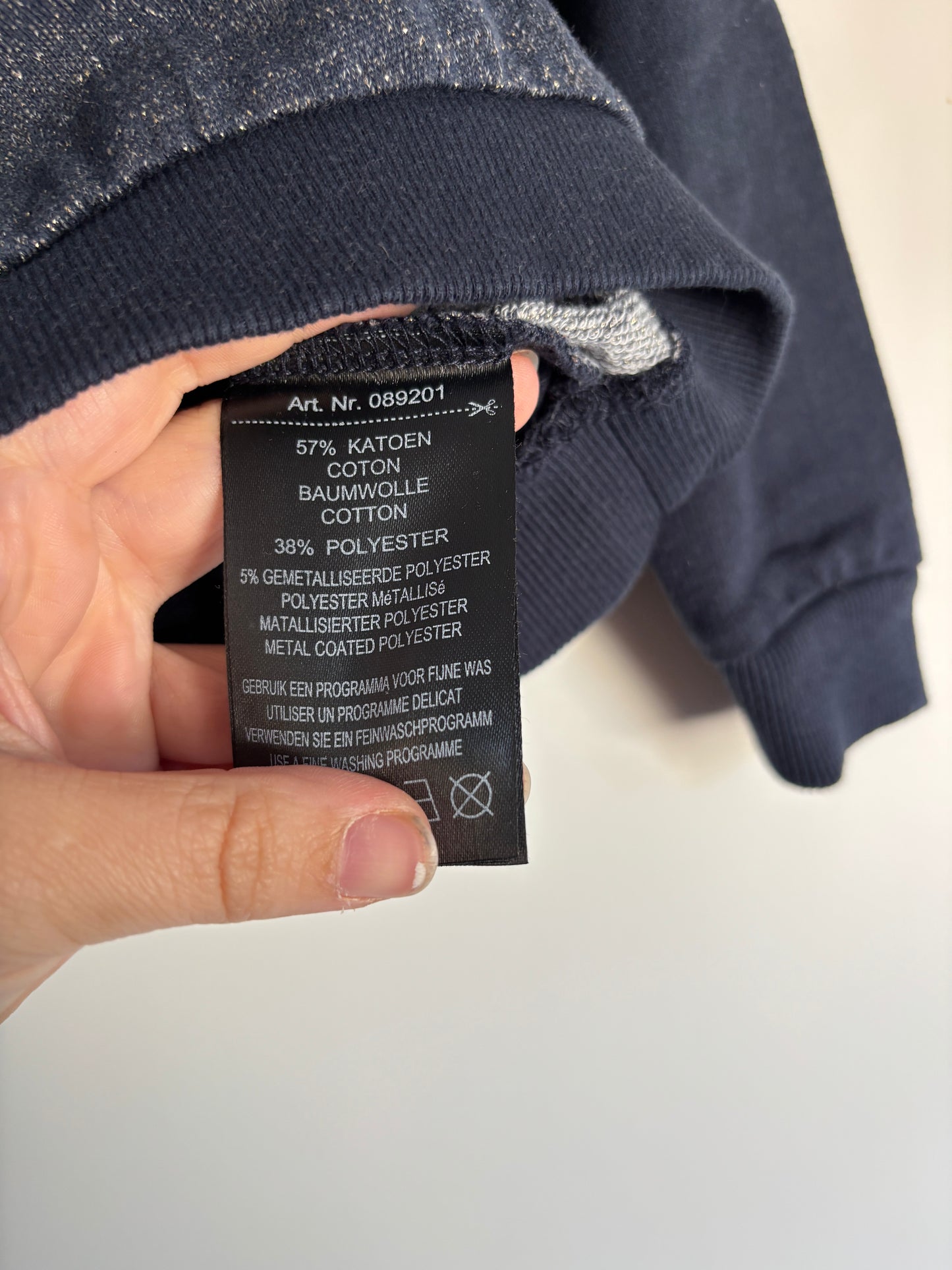 Marineblauwe sweater