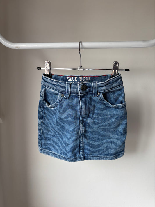 Jeansrokje met tijgerprint