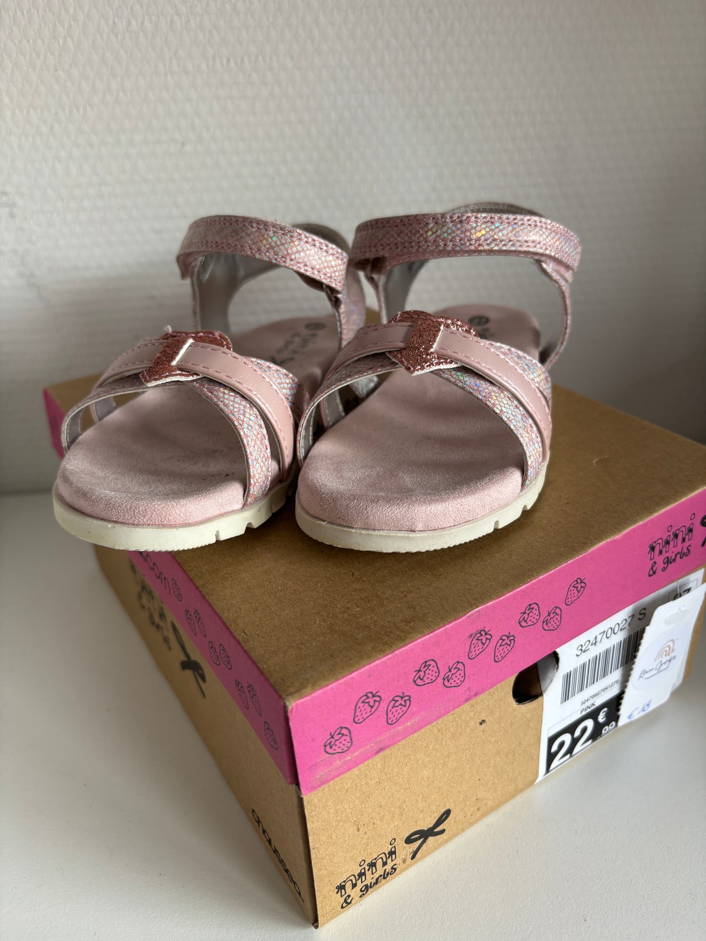 Roze sandalen