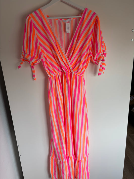 Gestreepte lange jurk