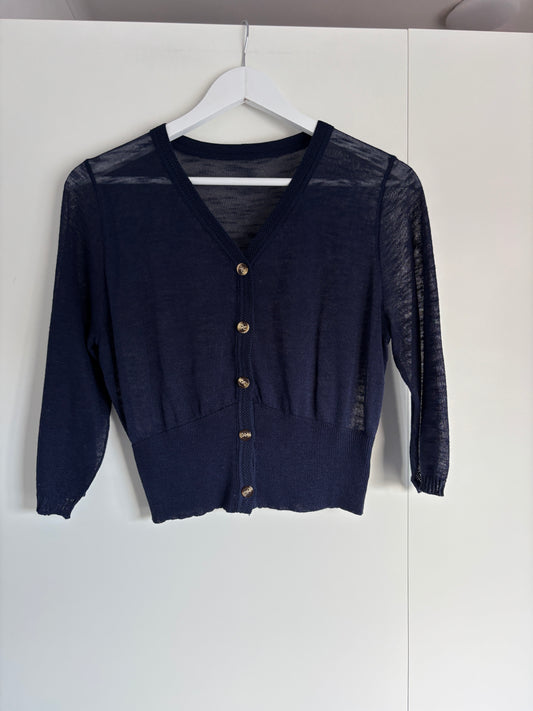Marineblauwe cardigan
