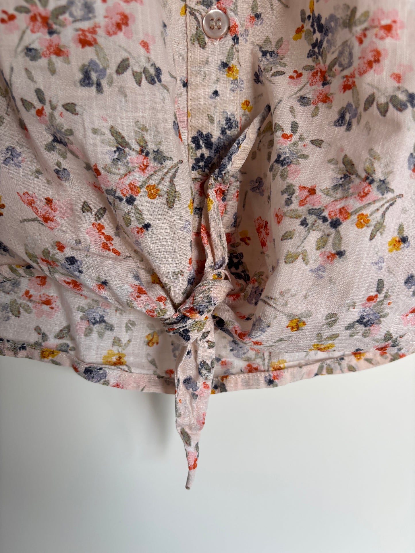 Lichtroze bloemenblouse