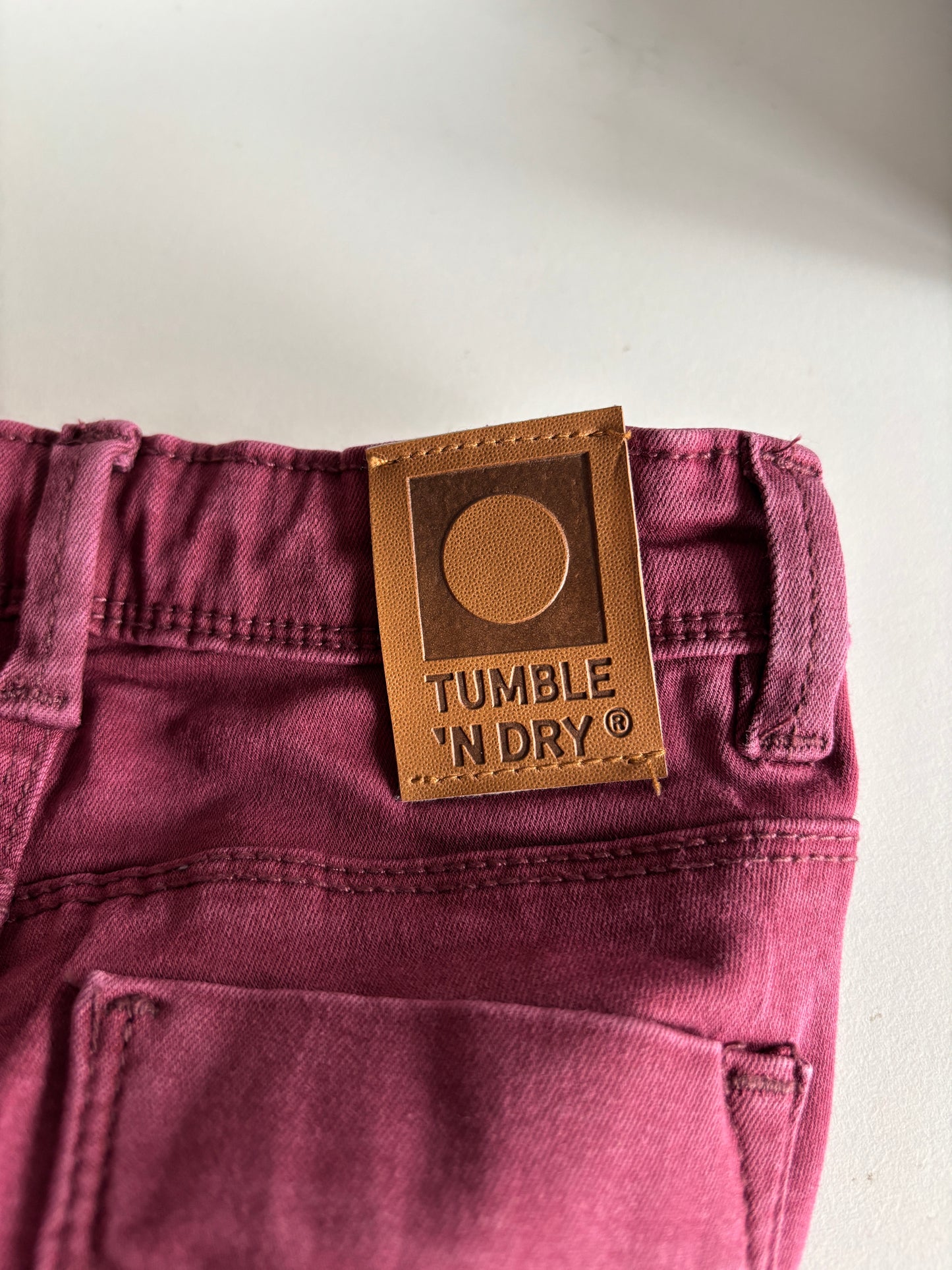 Wijnrode skinny jeansbroek